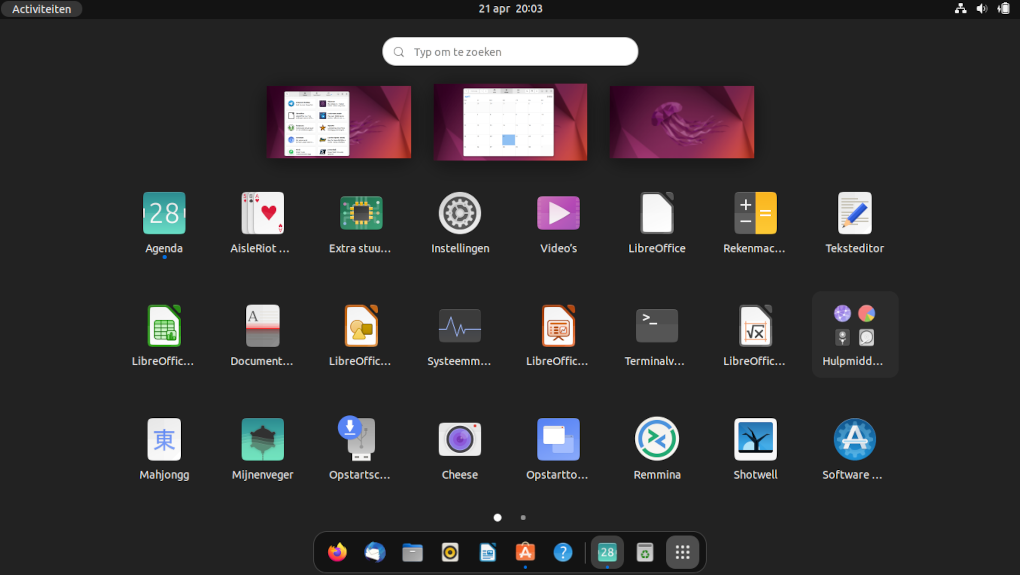 Virtuele desktop Ubuntu 22.04LTS