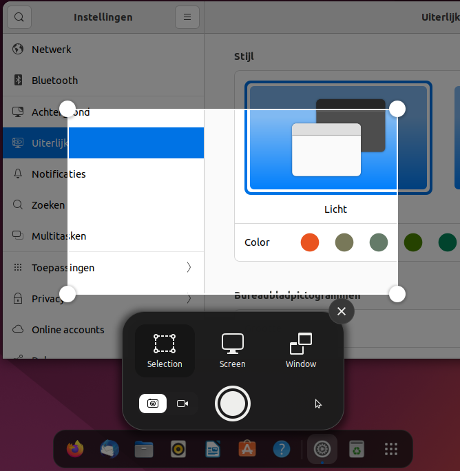 Screenshot app Ubuntu 22.04LTS
