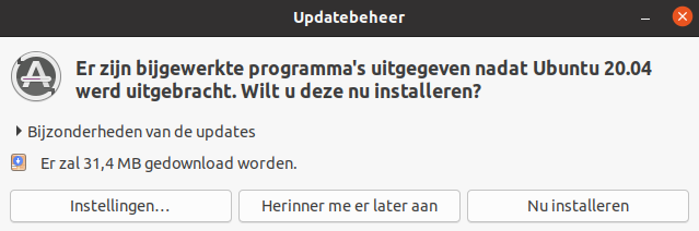 Ubuntu updatebeheer