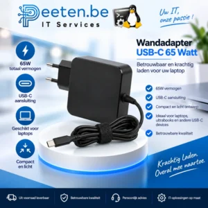 Laptop Wandlader USB-C 65Watt