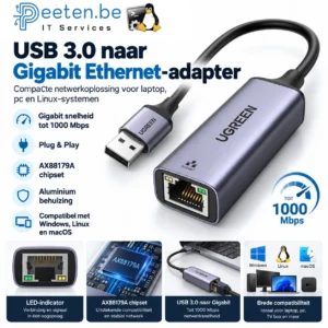 USB 3.0 naar Gigabit netwerkadapter